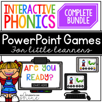 Preview of Phonics Games Interactive Digital Bundle Distance Learning