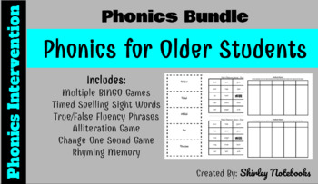 Preview of Phonics Games for Older Students Bundle
