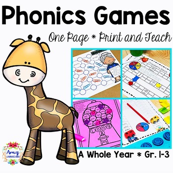 Preview of Phonics Games Bundle