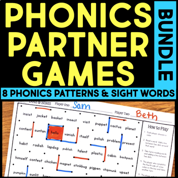 Preview of Phonics Games Science of Reading Activities Syllables Long Vowels Short Digraphs