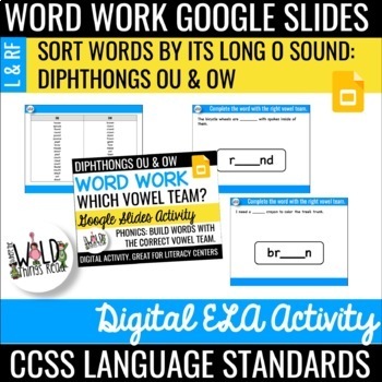 Preview of Phonics Google Slides Set 4: Long O Diphthongs OU & OW