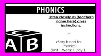 Preview of Phonics Grade 3: Unit 1 Week 1 -2