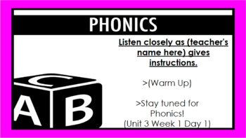 Preview of Phonics Grade 3: Unit 3 Week 1