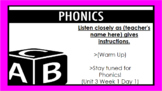 Phonics Grade 3: Unit 3 Week 1