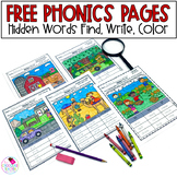 Phonics Worksheets - Hidden Words - Word Sorts - FREE