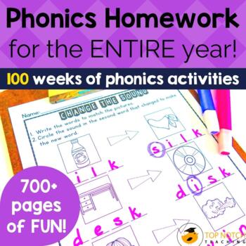 phonics homework books