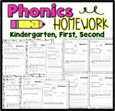 Phonics Homework Pages Kindergarten through Second Grade 