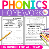 Phonics Homework for the YEAR 