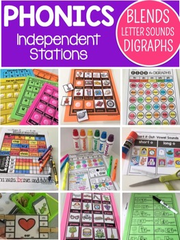 Preview of Phonics Independent Work Bundle