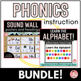 Phonics Instruction | Alphabet Posters and Slide Deck BUNDLE