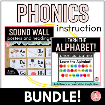 Preview of Phonics Instruction | Sound Wall and Alphabet Slide Deck BUNDLE