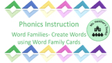 Phonics Instruction- Word Family Cards