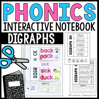 Preview of Phonics Interactive Notebook- Blends and Digraphs