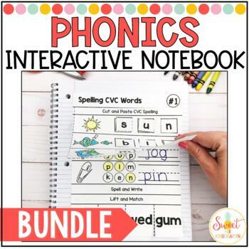 Preview of Phonics Interactive Notebook Mega Bundle | Phonics Fine Motor Worksheets