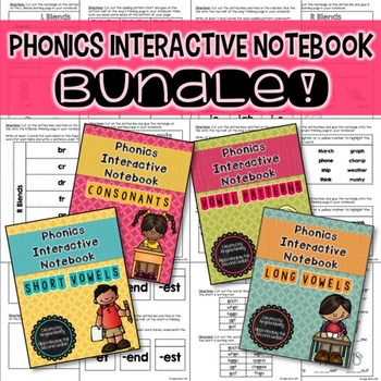 Preview of Phonics Interactive Notebook: THE BUNDLE!