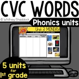 CVC Short Vowels and L Blend Phonics Digital Units 1 to 6 