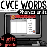 CVCe Long Vowels and Digraph First Grade Phonics Digital U