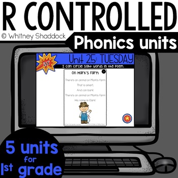 Preview of R Controlled Vowel Words First Grade Phonics Digital Units 25 to 29