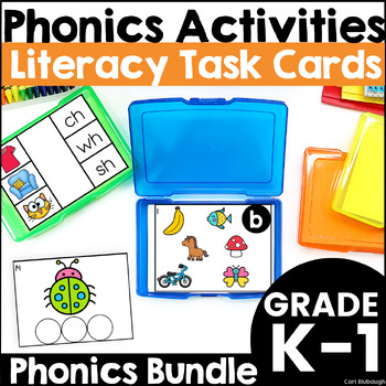 Preview of Phonics Intervention Activities Task Card Bundle for Literacy Centers