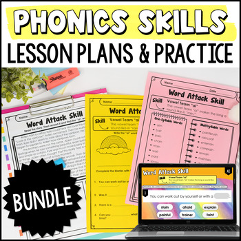 Preview of Phonics Intervention BUNDLE: Lessons & Practice for Grades 4-5 with Digital