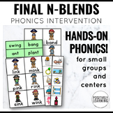 Final Blends nd, ng, nt, nk Phonics Intervention Centers