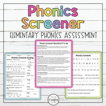 Preview of Science of Reading Phonics Assessment, SOR Phonics Intervention Screener