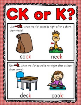 Phonics K or CK Activities and Printables by Teaching Simply | TPT