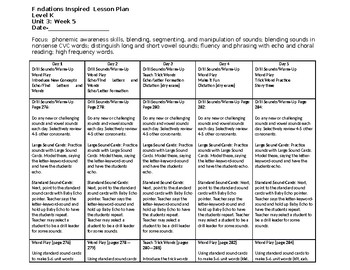 Phonics Lesson Plan Unit 3 Week 5 by The K Store | TPT