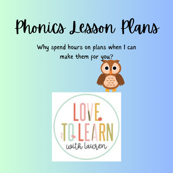 Preview of Phonics Lesson Plans--Level 2 (Units 6-10)