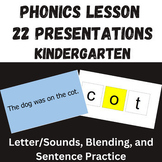 Science of Reading Phonics Lessons/Slides Kindergarten Bundle