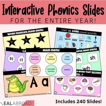 Preview of Phonics Intervention Slides for the ENTIRE YEAR!