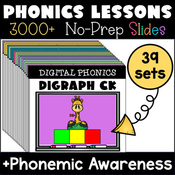 Preview of Structured Literacy Phonics Lessons with Phonemic Awareness Digital BUNDLE