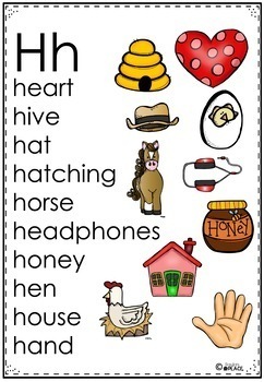 Phonics Let's Look at the Letter and Sounds for Hh | TpT