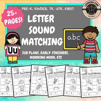 Preview of Phonics Letter Sound Matching - PreK, Kinder, TK, UTK, First