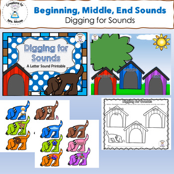 Preview of Beginning, Middle, and Ending Sounds - Digging for Sounds - Letter D