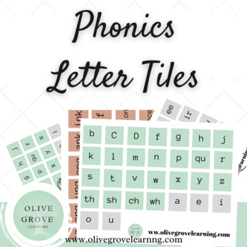 Preview of Phonics Letter Tiles | Manipulative | Dyslexia | Orton Gillingham