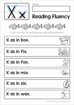 phonics letter of the week x by lavinia pop teachers pay teachers