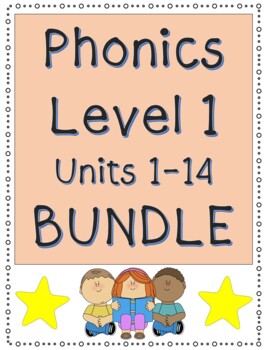 Preview of Phonics Level 1 BUNDLE, Units 1-14