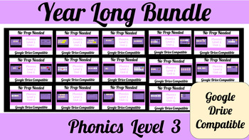 Preview of Phonics Level 3 ENTIRE YEAR Units 1-14 BUNDLE (Includes Bonus Unit)