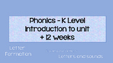 Phonics Level K Lesson Plans Orientation and Unit 1