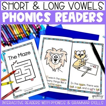 Preview of Printable Phonics Decodable Readers | Short Vowel CVC and Long Vowel Teams