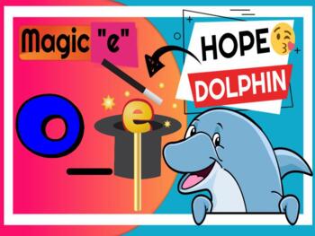 Preview of Animal Phonics Long Vowel Magic E / o_e  /  Lesson #30