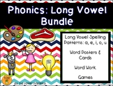 Phonics: Long Vowel Spelling Patterns (a, e, i, o, u) BUNDLE