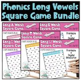 Phonics Long Vowels Square Game BUNDLE