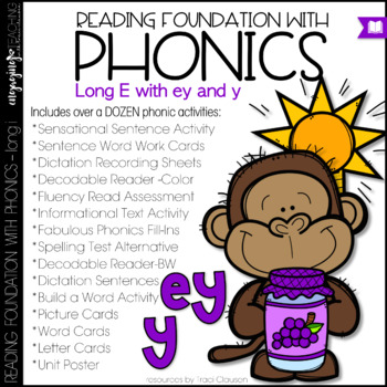 Preview of Phonics - Long e with EY and Y - Science of Reading - Wonders Aligned