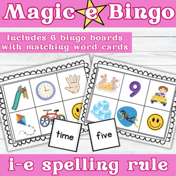 Preview of Magic e Bingo Game | CVCe Phonics |  Long i  i-e | Literacy Centers Activity
