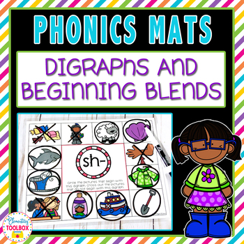 Phonics Mats Beginning Blends & Digraphs by Elementary Toolbox | TpT