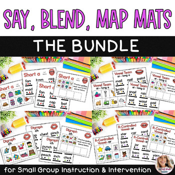 Preview of Phonics Mats for Blending and Word Mapping