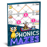 Phonics Mazes: CVC Words & Word Families