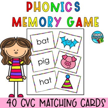 CVC Words Short Vowel Word Cards by Teacherinspo123 | TPT